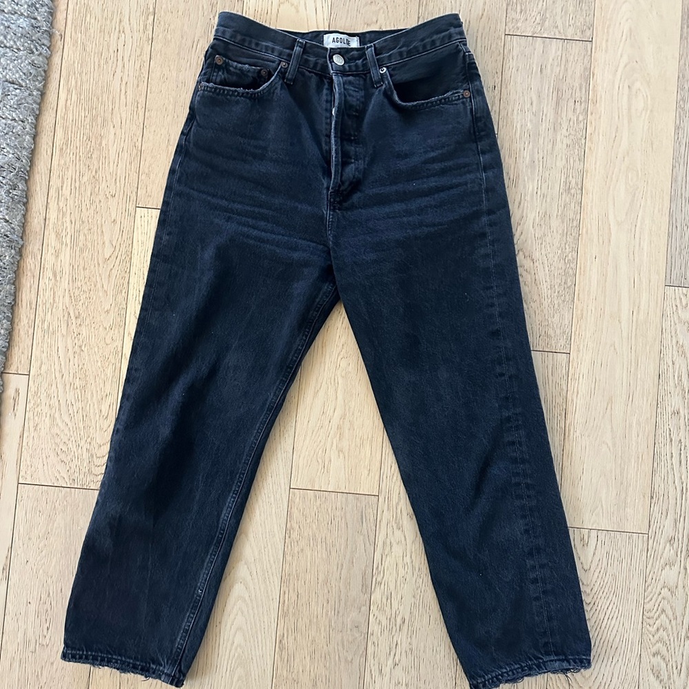 Agolde Black 90’s Straight Leg Denim